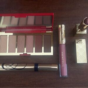 Estee Lauder Set with Eyeshadow Palette, Mascara, Lipstick and Lip Gloss